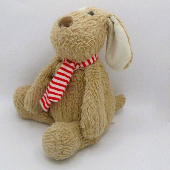 Manhattan Toy Plush Puppy Rex The Holiday Dog Red & White Striped Scarf - Picture 4 of 5